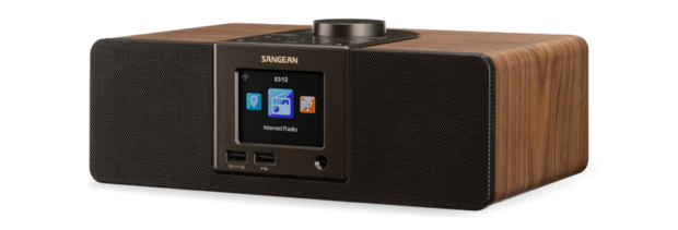 Sangean WFR-32 CE Walnut digitale DAB internetradio met bluetooth en app voorzijde rechts