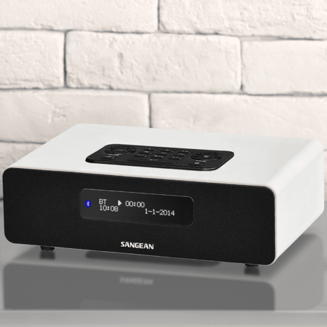 Sangean DDR-36 White DAB+/FM-RDS digitale tafelradio met bluetooth aux zwart wit
