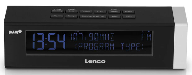 Lenco CR-630BK stereo DAB+/FM wekkerradio zwart