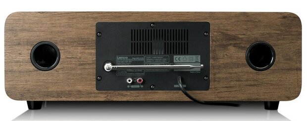 Lenco DAR-051WD stereo DAB+/ FM radio met CD-speler zwart achterzijde