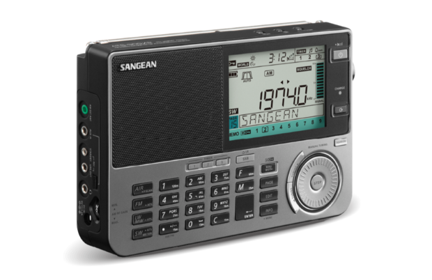 Sangean ATS-909X2 ultieme wereldontvanger FM, SW, MW, LW, Air radio grijs voorzijde links