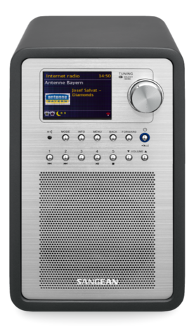 Sangean WFR-70 DAB+/FM internetradio met Spotify voorzijde