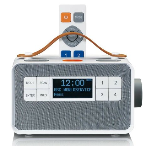 LENCO PDR-065WH draagbare senioren FM/DAB+ radio wit voorzijde