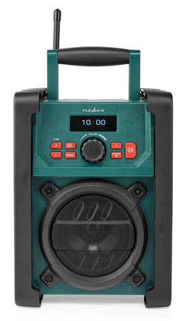 Nedis RDDB3100GN DAB+/FM bouwradio groen zwart batterij/netvoeding
