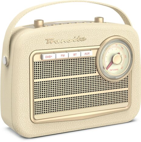 TechniSat Transita 130 retro DAB+/FM radio beige voorkant links