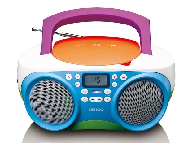 Lenco SCD-41 FM/CD/USB draagbare multicolour kinderradio