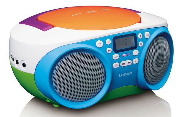 Lenco SCD-41 FM/CD/USB draagbare multicolour kinderradio