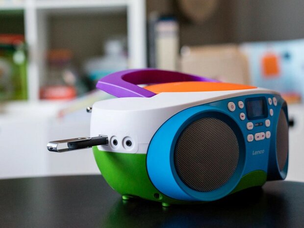 Lenco SCD-41 FM/CD/USB draagbare multicolour kinderradio