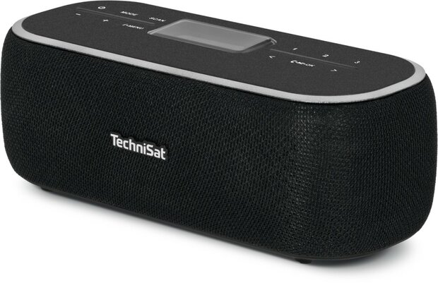 TechniSat DIGITRADIO BT 1 DAB+ digitale draagbare radio zwart voorkant rechts