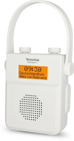 Technisat DIGITRADIO 30 DAB+/FM waterdichte doucheradio wit voorkant rechts