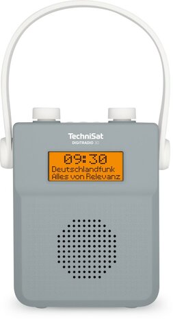 Technisat DIGITRADIO 30 DAB+/FM waterdichte doucheradio grijs voorkant