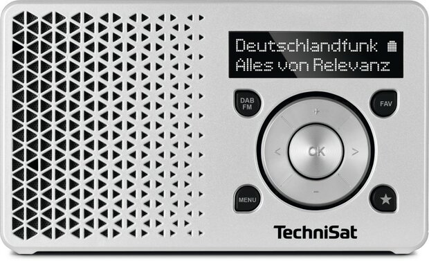 Technisat DIGITRADIO 1 DAB+/FM draagbare zakradio zilver voorkant