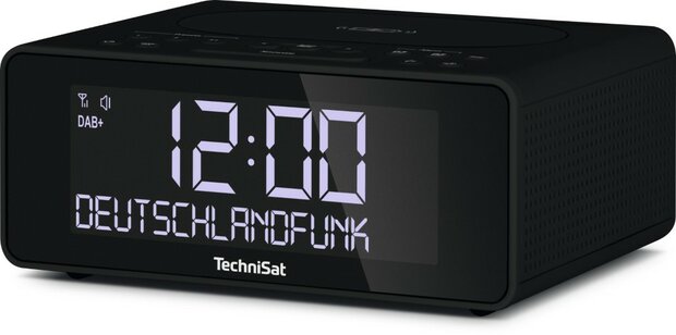 Technisat DIGITRADIO 52 DAB+/FM wekkerradio antraciet voorkant rechts