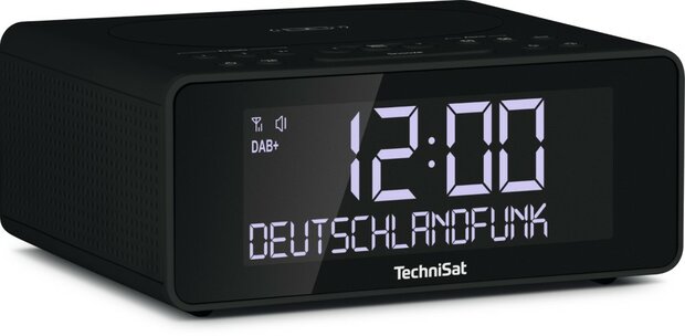 Technisat DIGITRADIO 52 DAB+/FM wekkerradio antraciet voorkant links