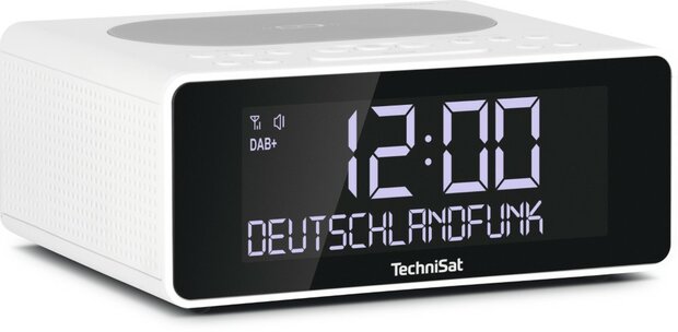 Technisat DIGITRADIO 52 DAB+/FM wekkerradio wit voorkant links