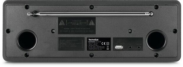 Technisat DIGITRADIO 370 CD IR DAB+/FM radio zwart achterkant