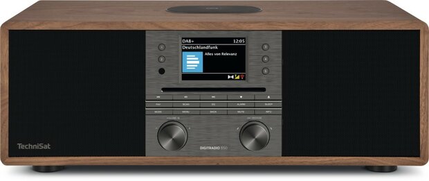 Technisat DIGITRADIO 650 DAB+/FM Wi-Fi radio walnoot antraciet voorkant