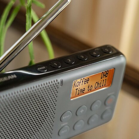 Sangean DPR-64 Grey-Black DAB+/FM-RDS digitale oplaadbare zakradio grijs zwart