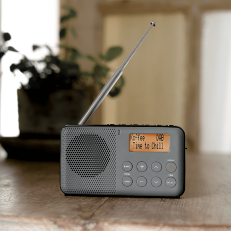 Sangean DPR-64 Grey-Black DAB+/FM-RDS digitale oplaadbare zakradio grijs zwart