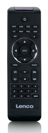 Lenco DAR-051WD stereo DAB+/ FM radio met CD-speler zwart afstandsbediening