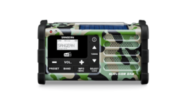 Sangean Survivor MMR-88 FM/DAB+ radio camouflage met zonnepaneel en dynamo Sangean Survivor MMR-88 FM/DAB+ radio camouflage met zonnepaneel en dynamo